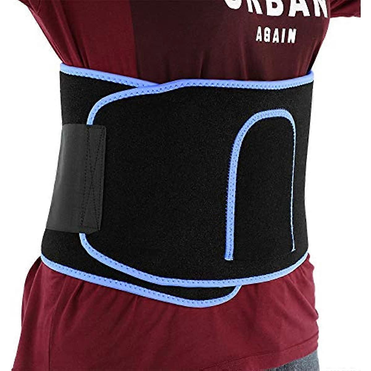חגורת בטן מגן חגורת זיעה תמיכה מותניים נושמים ריצה ספורט חגורת כושר כושר מאמן חגורת זיעה החלפת חגורת זיעה לגבר אישה (L-Royalbl