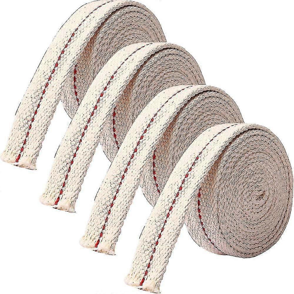 8m / 4 rollos de mecha para lámparas de aceite, 2m de largo 20 mm de ancho Lámpara de aceite de algodón Mecha de reemplazo Mecha para lámpara de queroseno Lámpara de aceite Linterna Antorcha de jardín