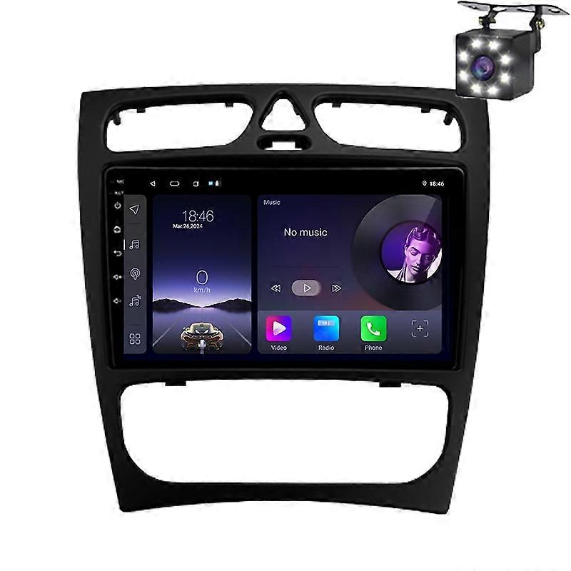 For Mercedes Benz C Class S203 CL203 2000-2004 Car Radio Multimedia Video Player Carplay Navigation