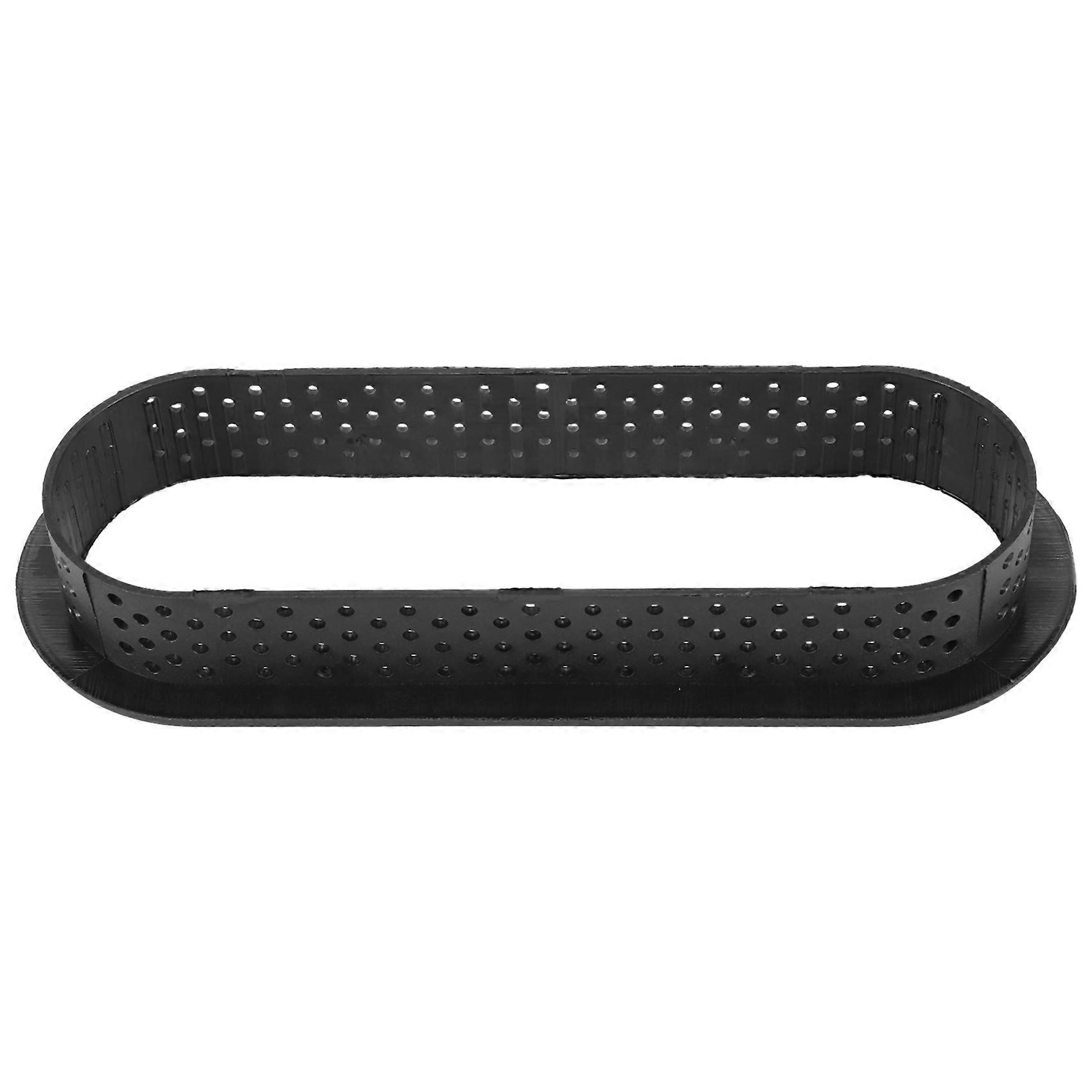 12 Pieces Oval Tart Rings Heat-Resistant Perforated Cake Mousse Ring Non Stick Bakeware Tart Mini C