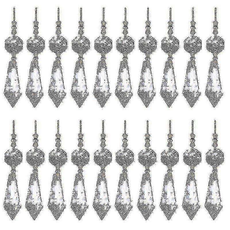 Pack Of 20 Diy Transparent Teardrop Chandelier Chandelier Parts Beads