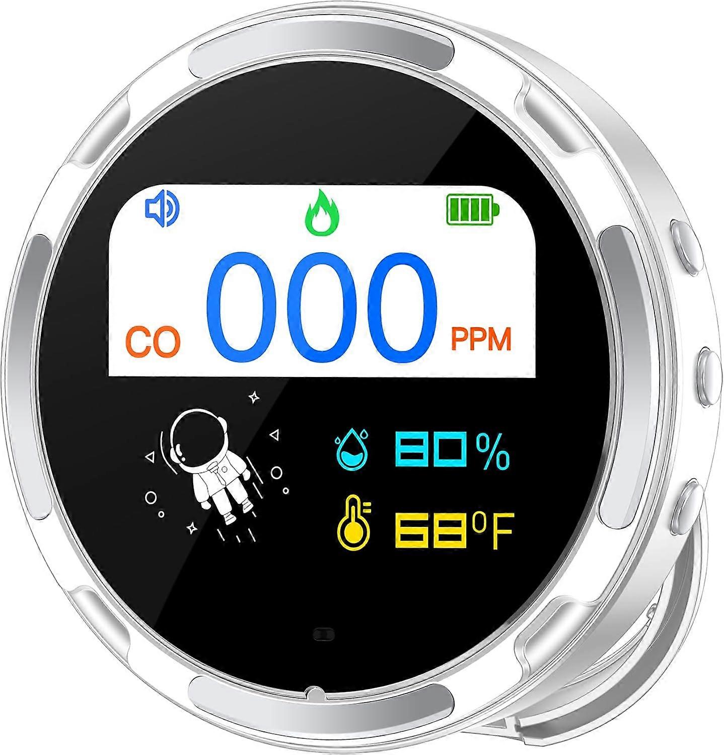 Portable  CO  Detector  Carbon  Monoxide  Detector  Warning  Detector,  CO  Warner  CO  Meter  with  Temperature  and  H  SZRH A-F