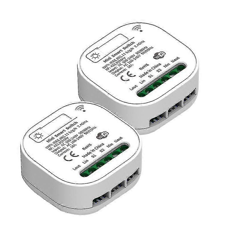 Wifi Relay Switch, Smart Relay Wireless Switch, 2 Pack (square)