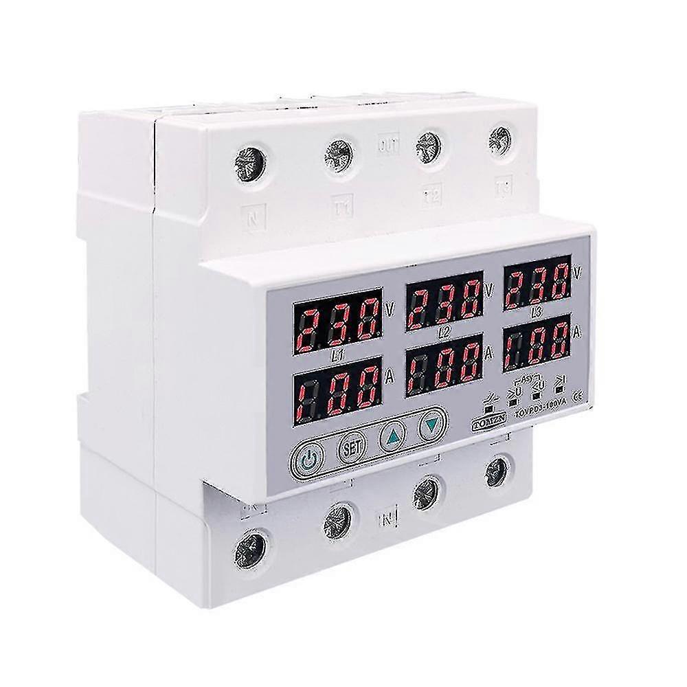 Din Rail 3 Phase Volta Relay Voltmeter Ammeter Over And Under Volta Mon Relays Protect