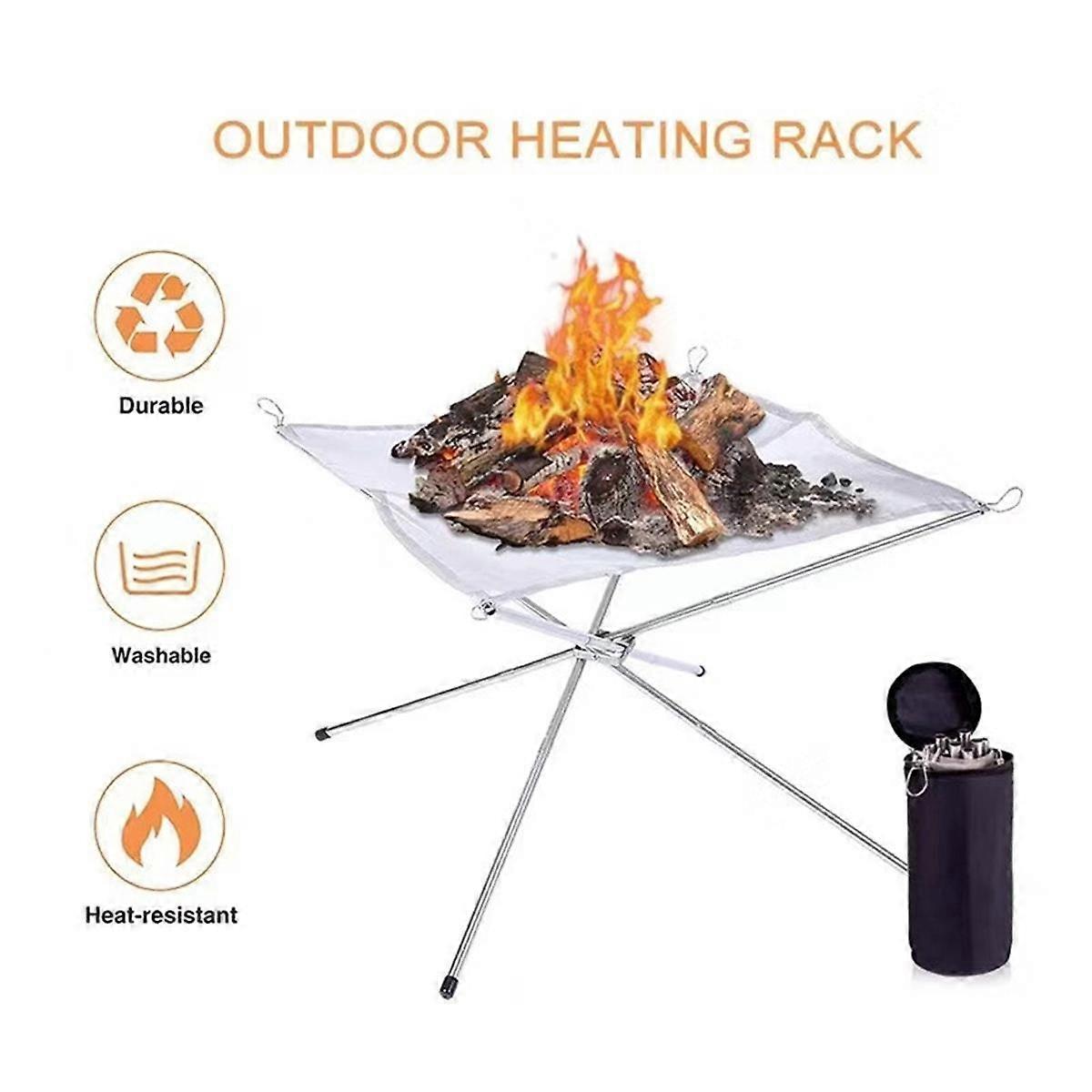 Copper Fire Pit with Folding Stand Spark Screen and Carrying Case