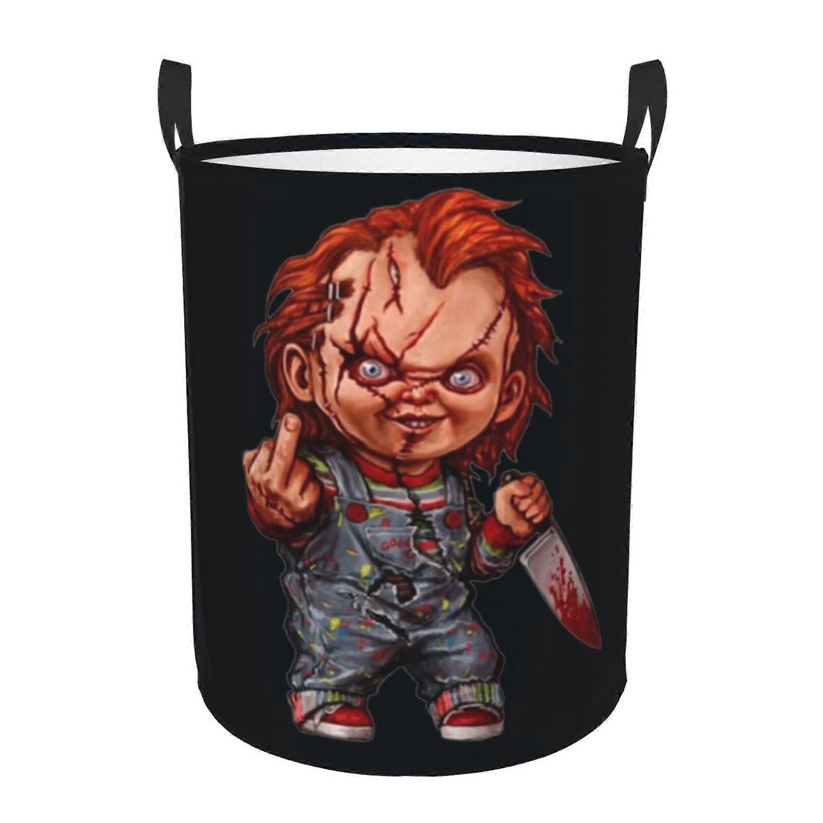 Chucky κυκλικό καλάθι πλυντηρίου Καλάθι πλυντηρίων βρώμικων ρούχων καλάθι αποθήκευσης για το σπίτι μπάνιο Small-SYS25530