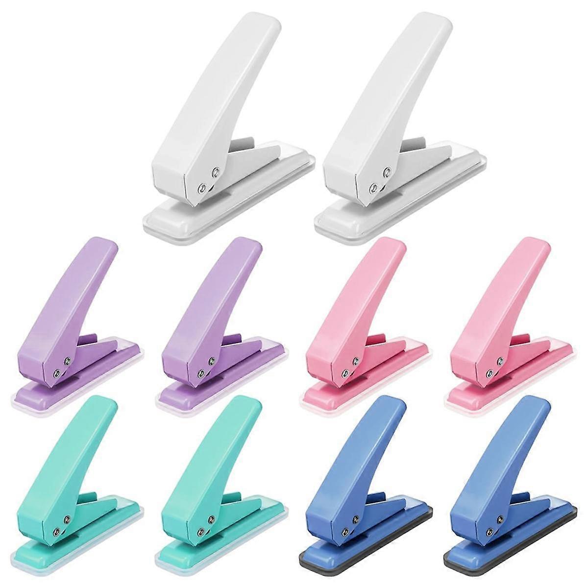 10 Pcs Single Hole Punch with Lock 1 Hole Paper Hole Punch 20 Sheet Capacity Handheld Paper Puncher