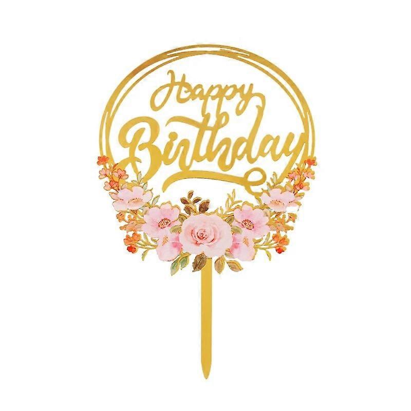 50pcs Glitter Happy Birthday Letter Cake Topper Sparkle Paper Cupcake...