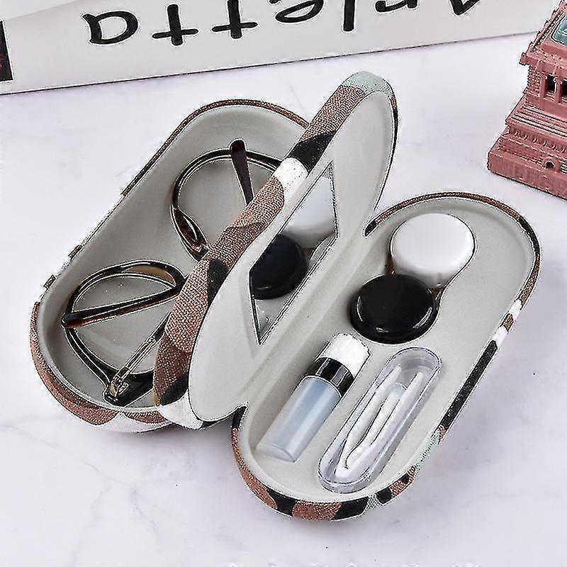 High Quality Multi-function Double Interlayer Metal Eyewear Case For Kit Holder Box Dual Purpose Leather Reading Glasses Case