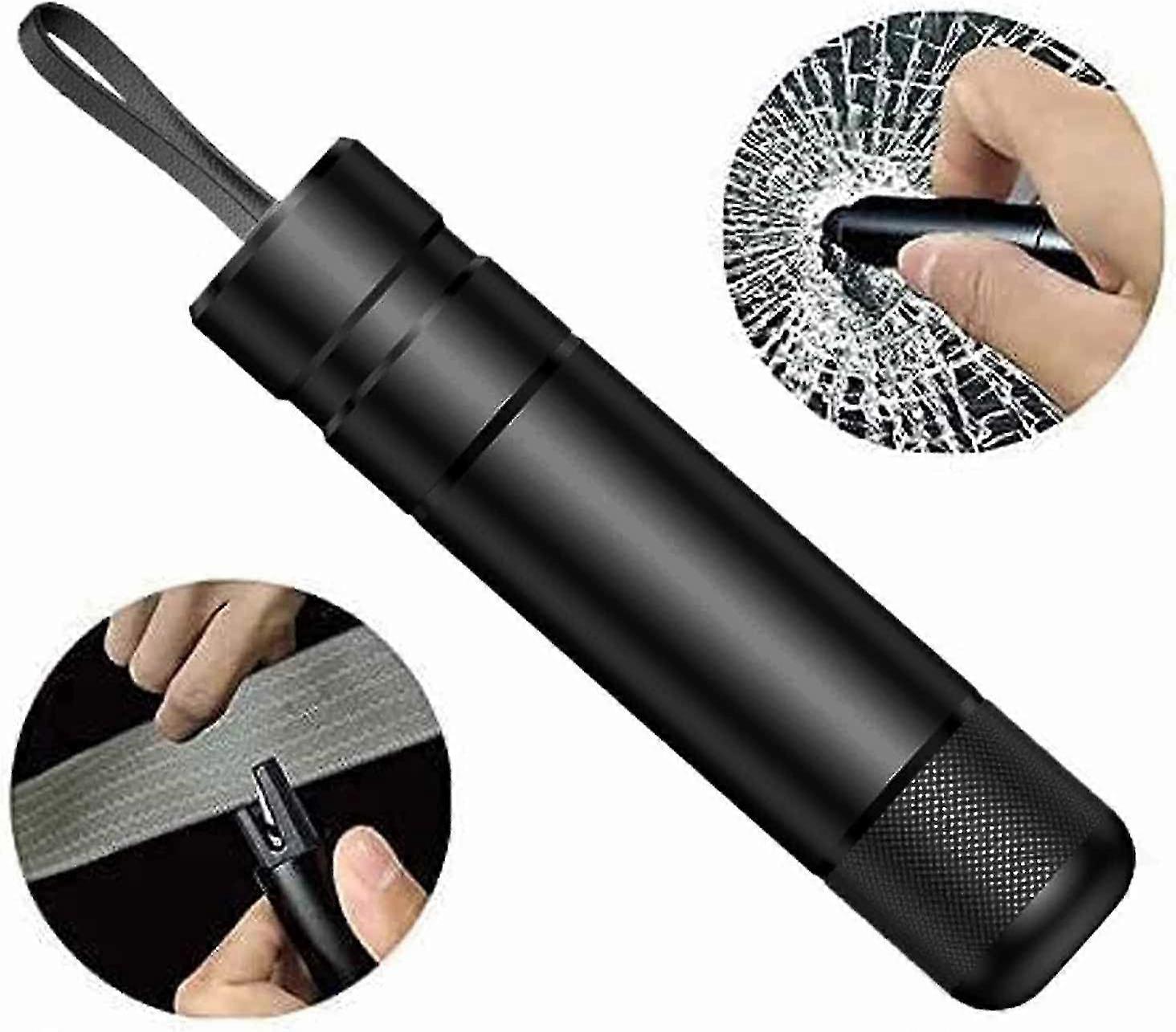 Portable Mini Car Window Breaker Escape Tool Glass Breaker Seatbelt Cutter 2-in-1 With Holder
