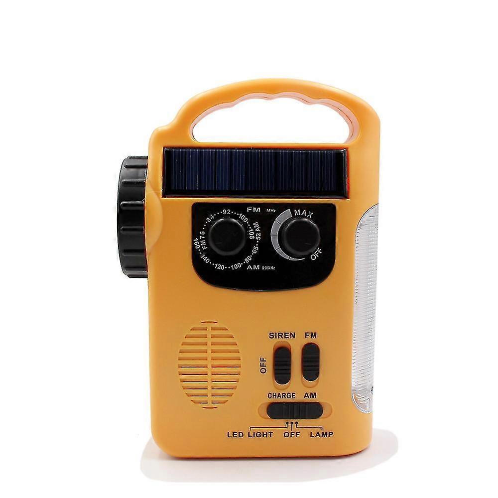 Solar Hand Cranked Flashlight Radio, Emergency Portable Light Book Light