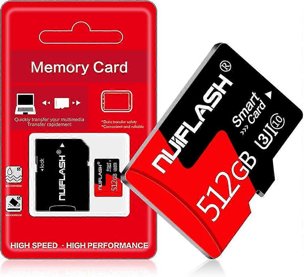 512gb Micro Sd Card + Sd Card Adapter High Speed Flash Memory Card 512gb Tf Card For Car Navigation,smartphone,gopro,camera And Drone
