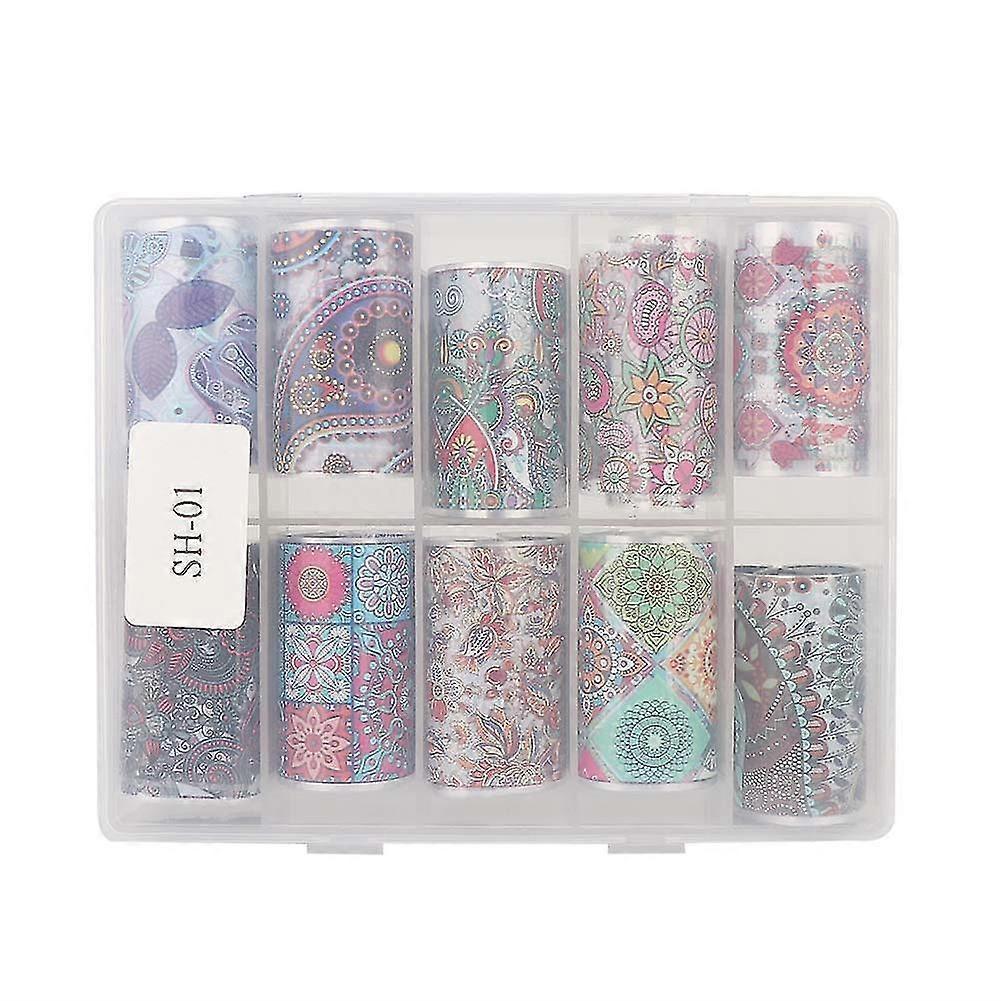 Nail Art Sticker Decals - Exquisite Star Sky Flower Pattern Transfer Manicure Tool