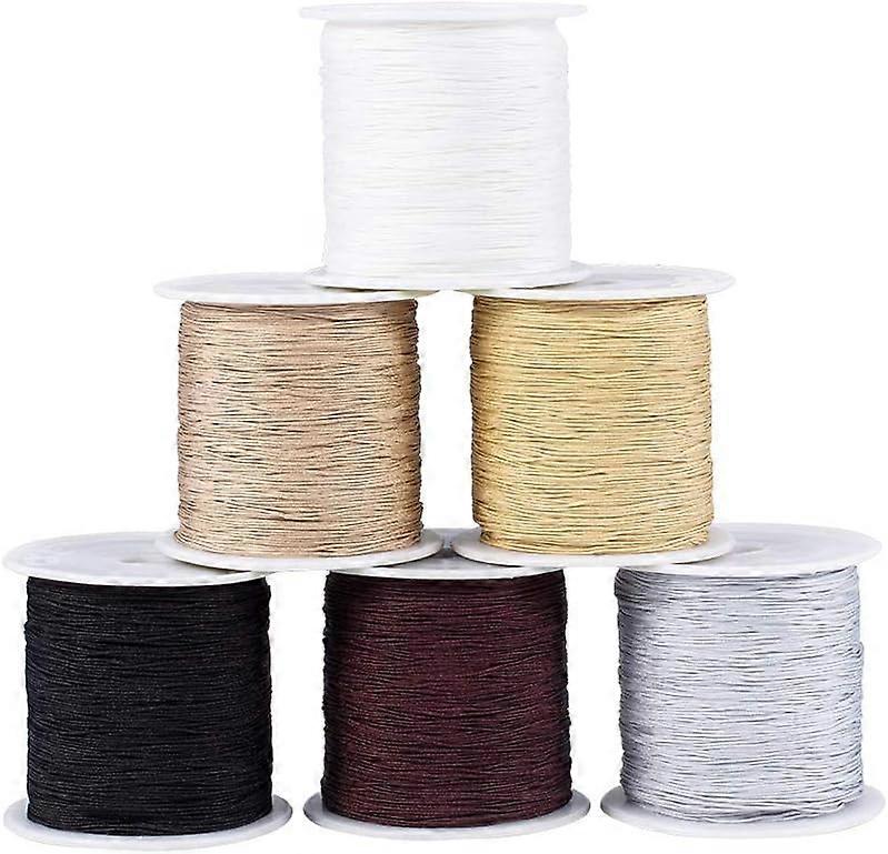 900 Yards 0.5mm Nylon String for Bracelets Beading String Chinese Knotting Cord Nylon Kumihimo Cord for Necklace Bracelet Beading Kumihimo Chinese Kno