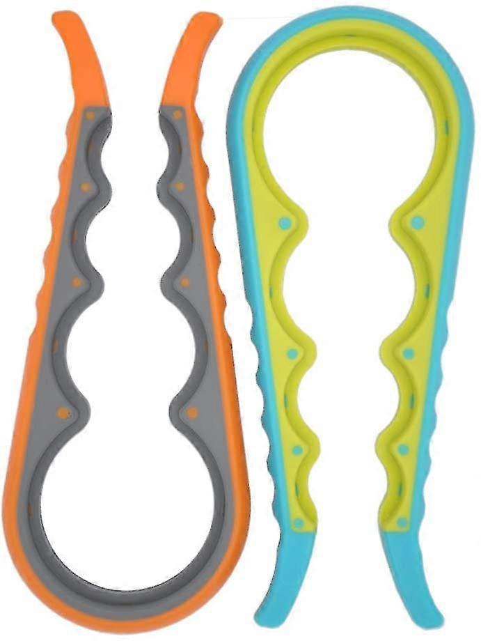 2 Pcs Multi-purpose Colourful Rubber Strap Wrench Grip /can Opener