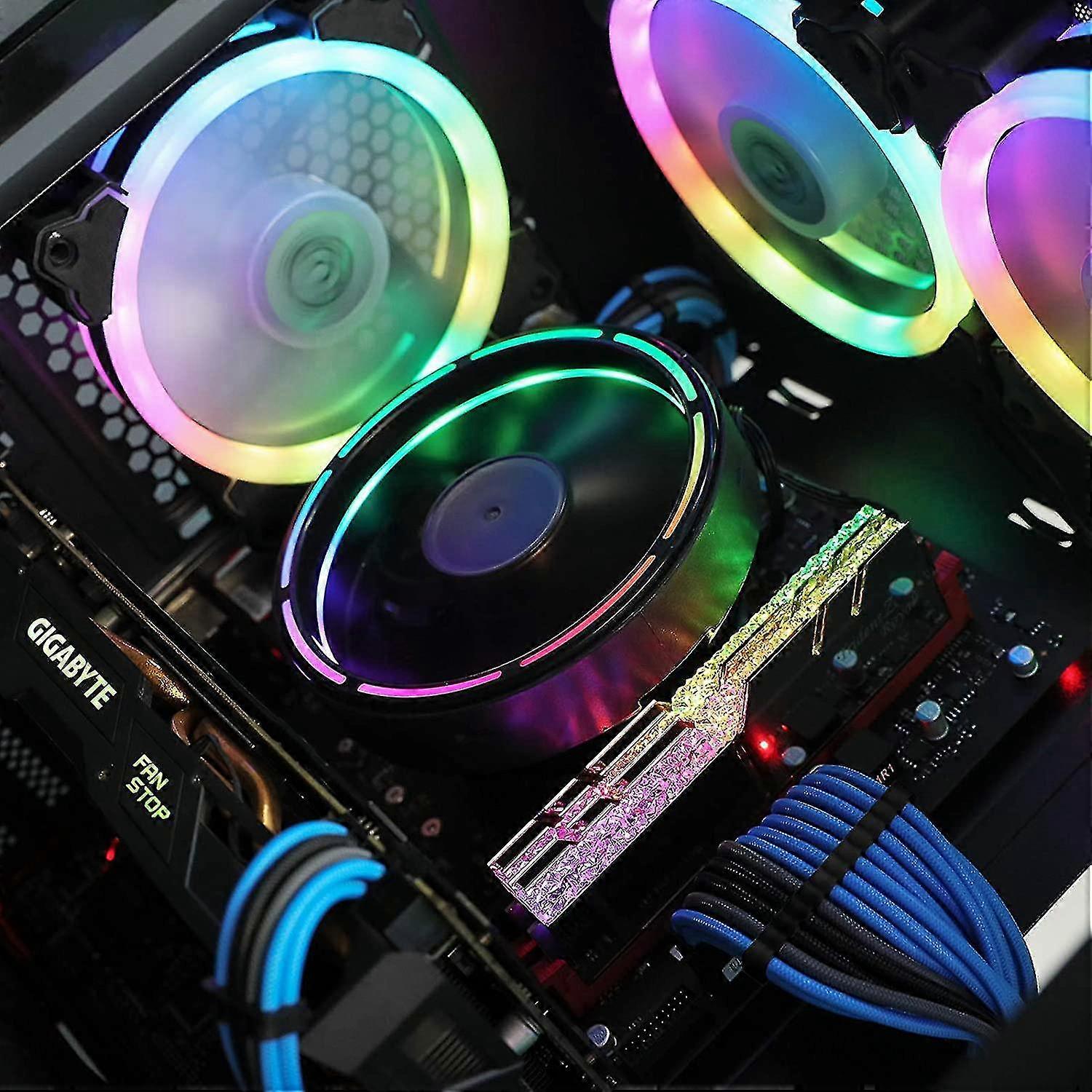 Cpu Fan Rgb Color-changing Solar Eclipse Desktop Computer