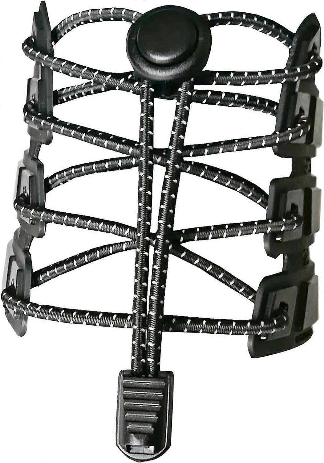 3 Pairs Pack Self-Locking Elastic Shoelaces(Black), Reflective Non-Immobilizing Elastic Shoelaces System with 120cm for Kids,Adults,Seniors,Disabled