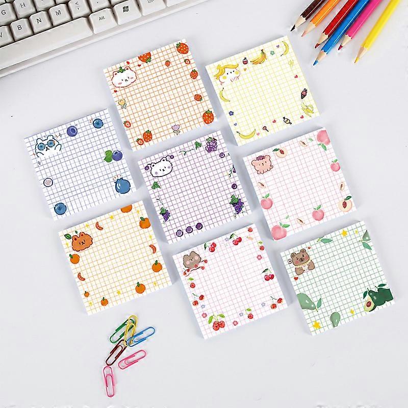8sets Sticky Notes Fruit tartan