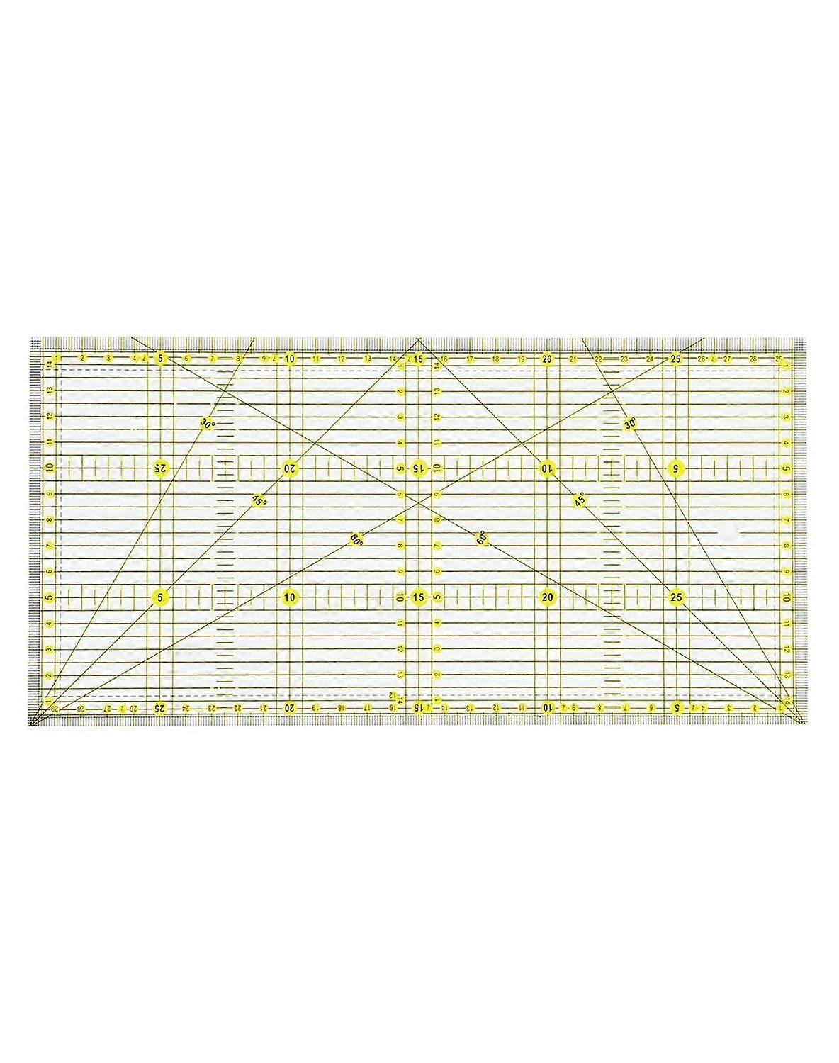15 x 30 cm Patchwork ruler with angle indications, Precise sewing ruler for quilting, sewing and patchwork