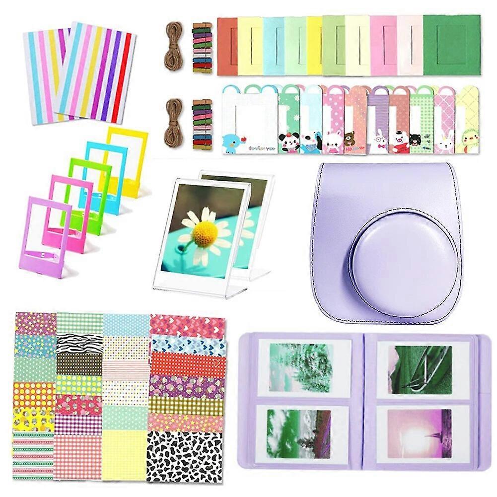 10 in 1 Camera Accessories Set Photo Album Camera Bag Photo Frame Stickers Animal Ear Hanging Frame for Instax Mini 12/11/9