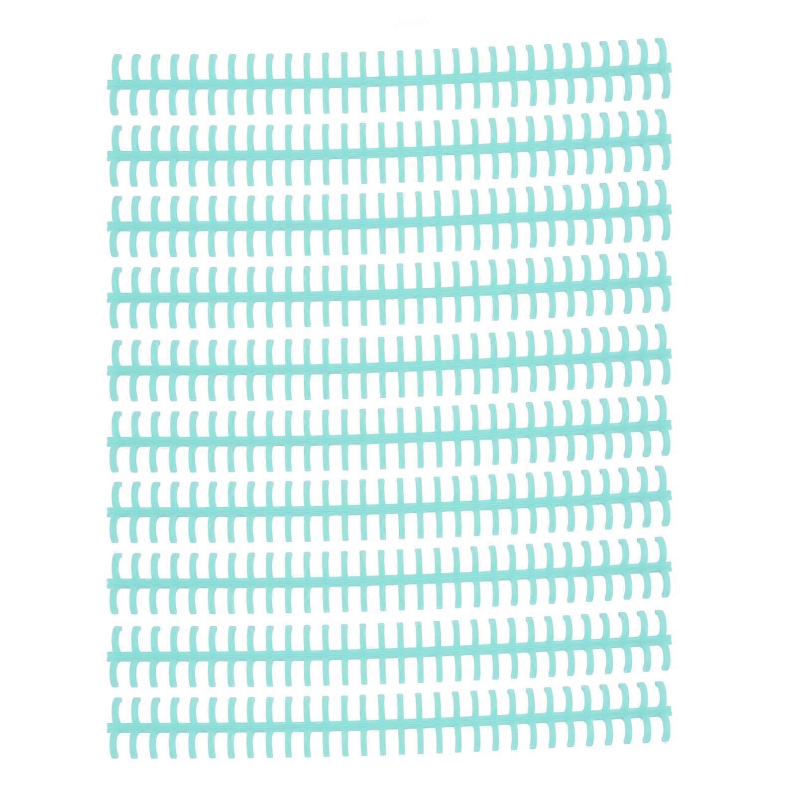 10 Pcs Loose Leaf Binding Spine 30 Hole Cuttable Wear Resistant PP Plastic 10mm Binding Comb for Student Office Tender Blue