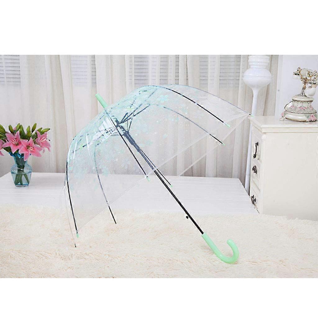 Transparent  Umbrella  Dome,Windproof Lightweight(Green)
