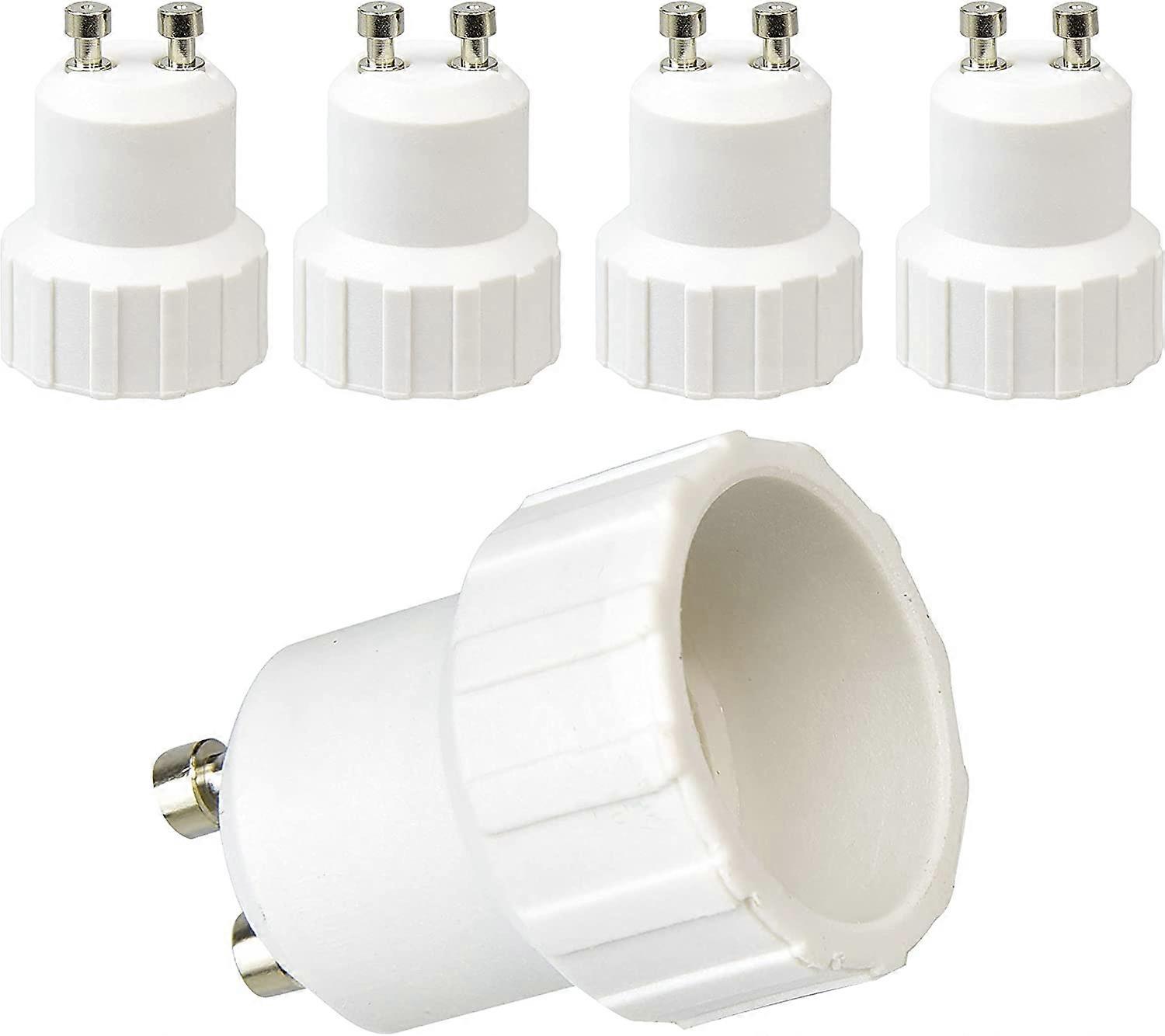 GU10 to E14 Adapter, GU10 to E14 Light Bulb Base Converter Lamp Socket Adapter Holder, Maximum Power 200W, 0~250V, Pack of 5.