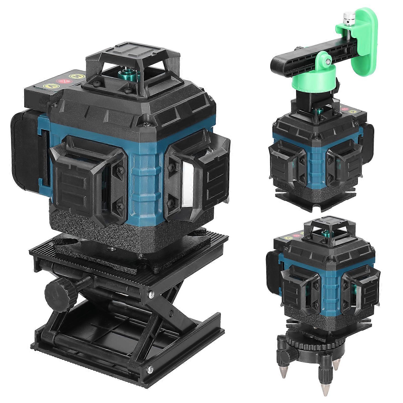 Multifunctional 16 Lines Laser Level 3 Self-leveling Machine Rechargeable Lithium Battery Leveling Tool Improvement Tools Set