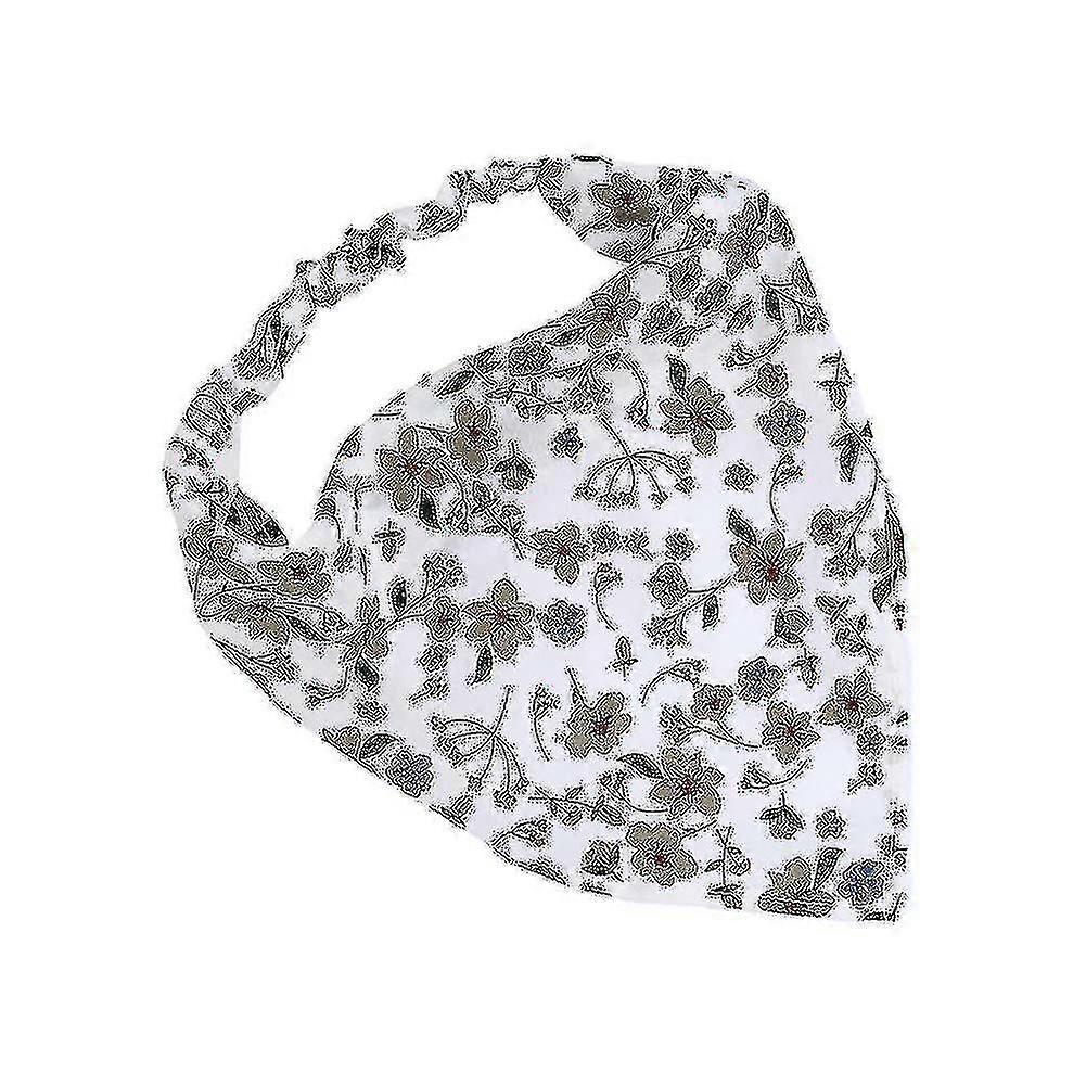 Floral Print Bandanas Hair Scarf Headwrap Elastic Hairbands Chiffon Headbands
