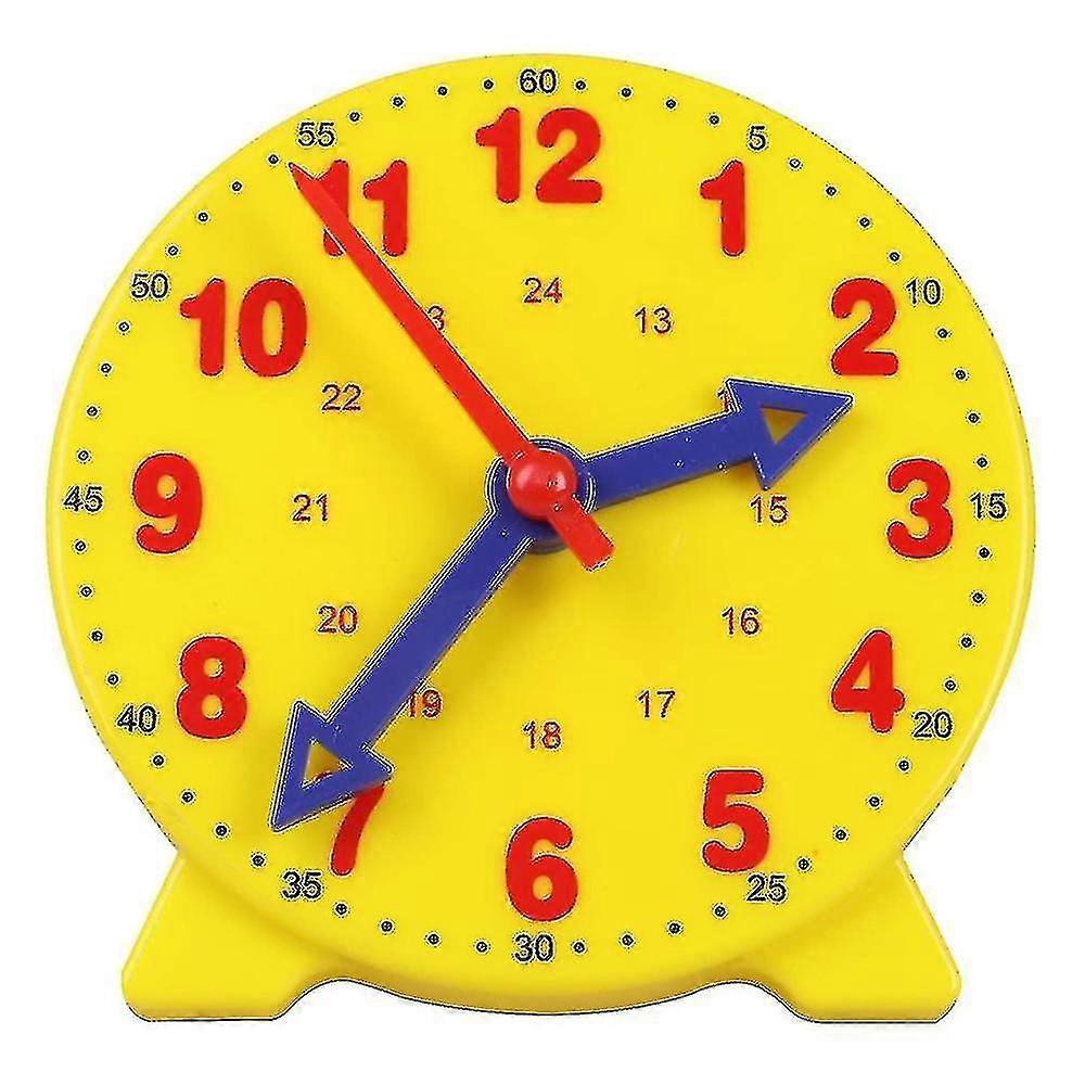 Wealth Learning Clock For Kids, Teaching Time 24 Hours1pcsyellow