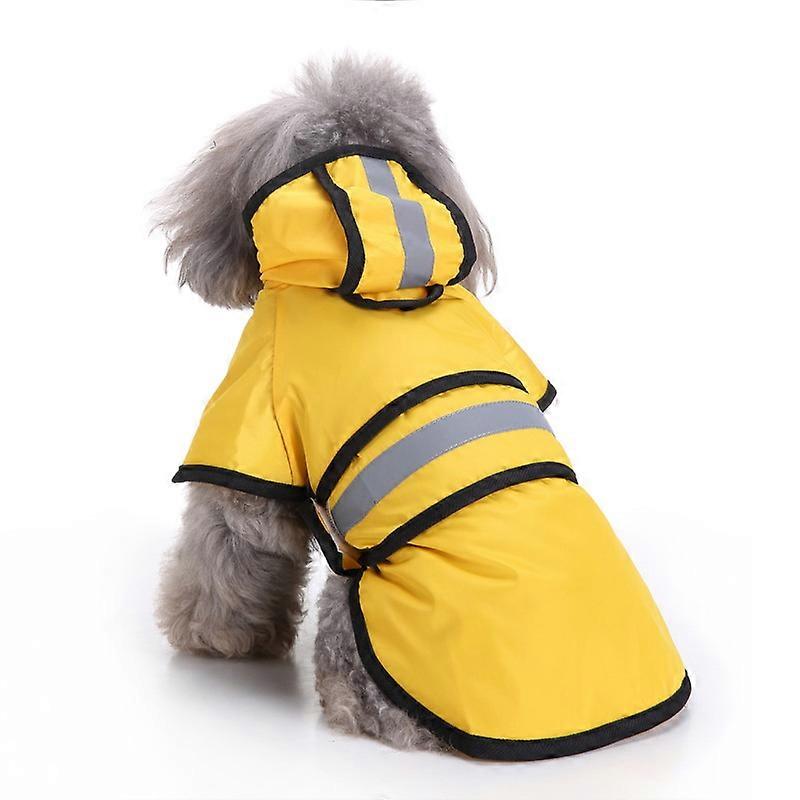 EVAGO Small And Large Dog Raincoat Adjustable Pet Water Proof Clothes Lightweight Rain Jacket Poncho Hoodies with Strip Reflective