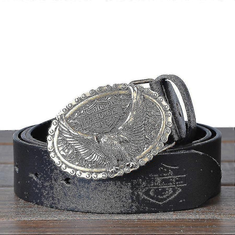 حزام الرجال جلد البقر الهيب هوب نمط التجارة الخارجية حزام دراجة نارية