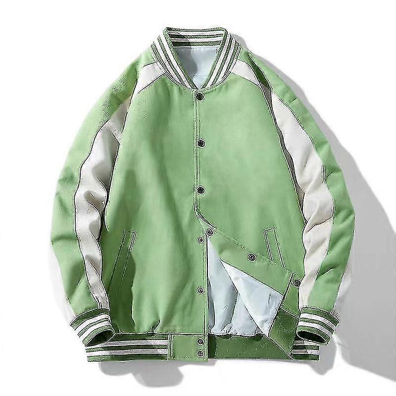 Unisex Baseball Plain Red Contrast Color Jackets