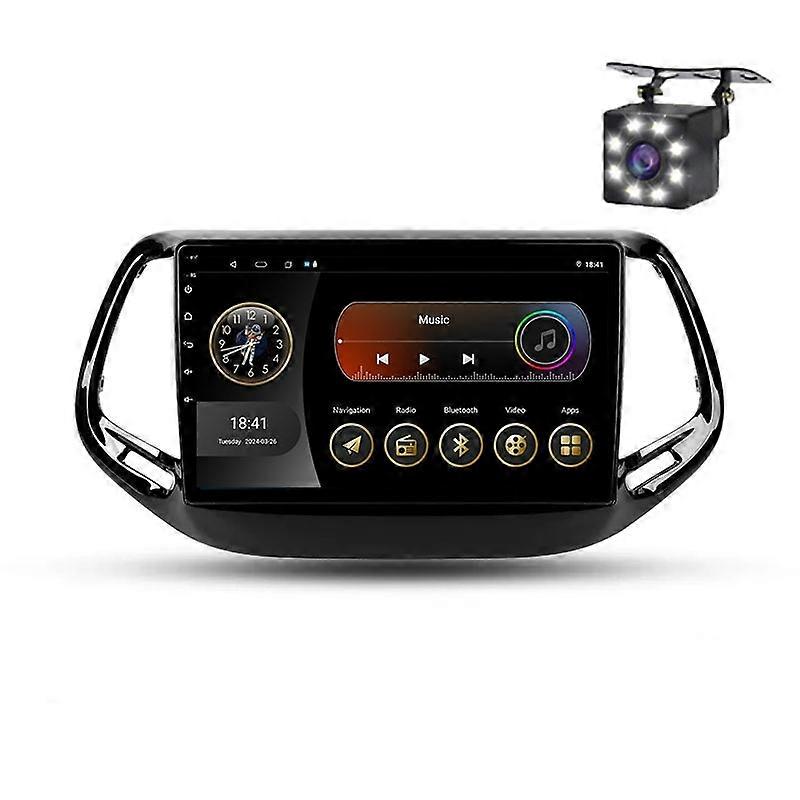 Car Radio Android 14 For Jeep Compass 2 MP 2016 - 2018 Multimedia Player Stereo