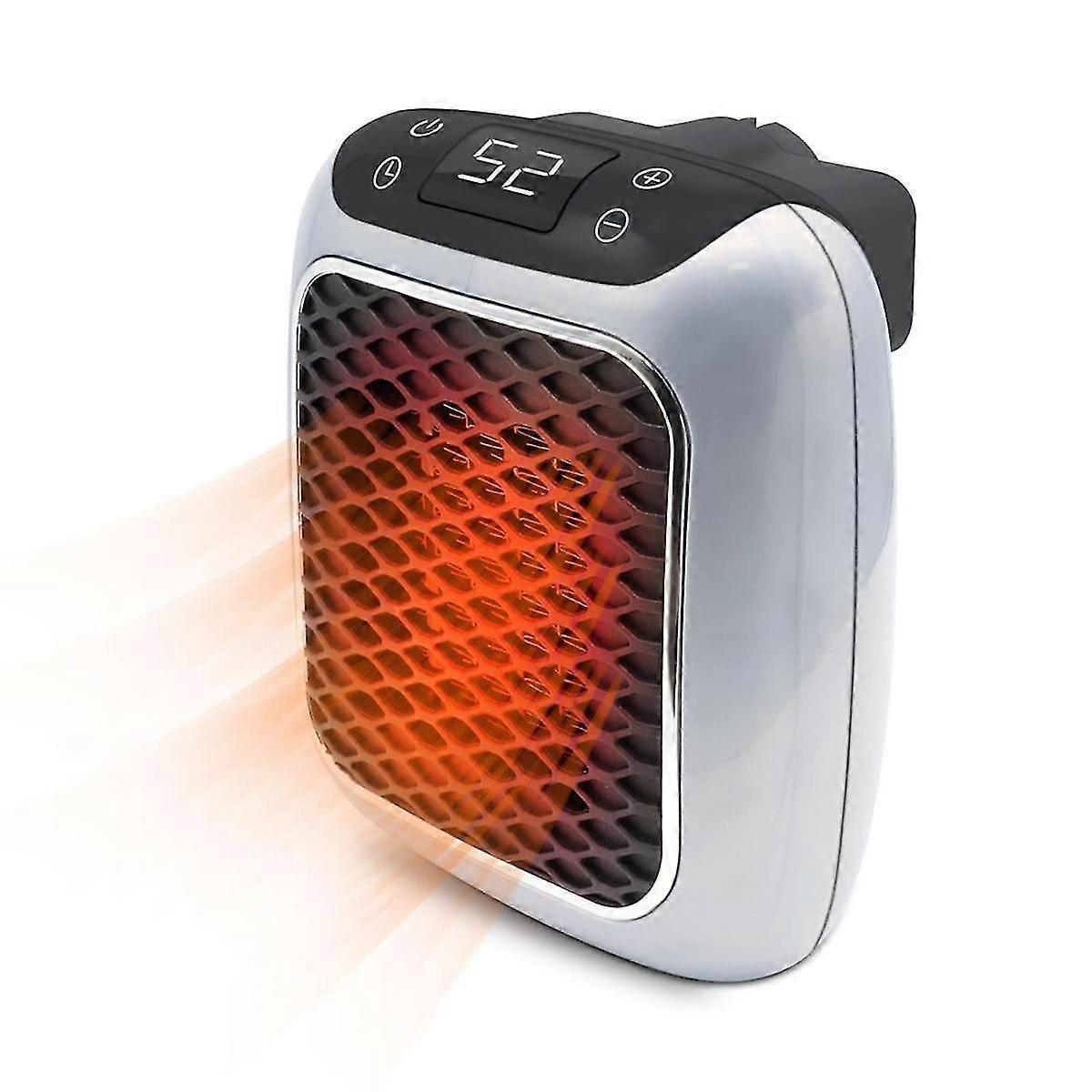 Mini Fan Heater, Fan Heater Socket, Socket Heater, Fan Heater, 800 Watt,Remote Control UK Plug