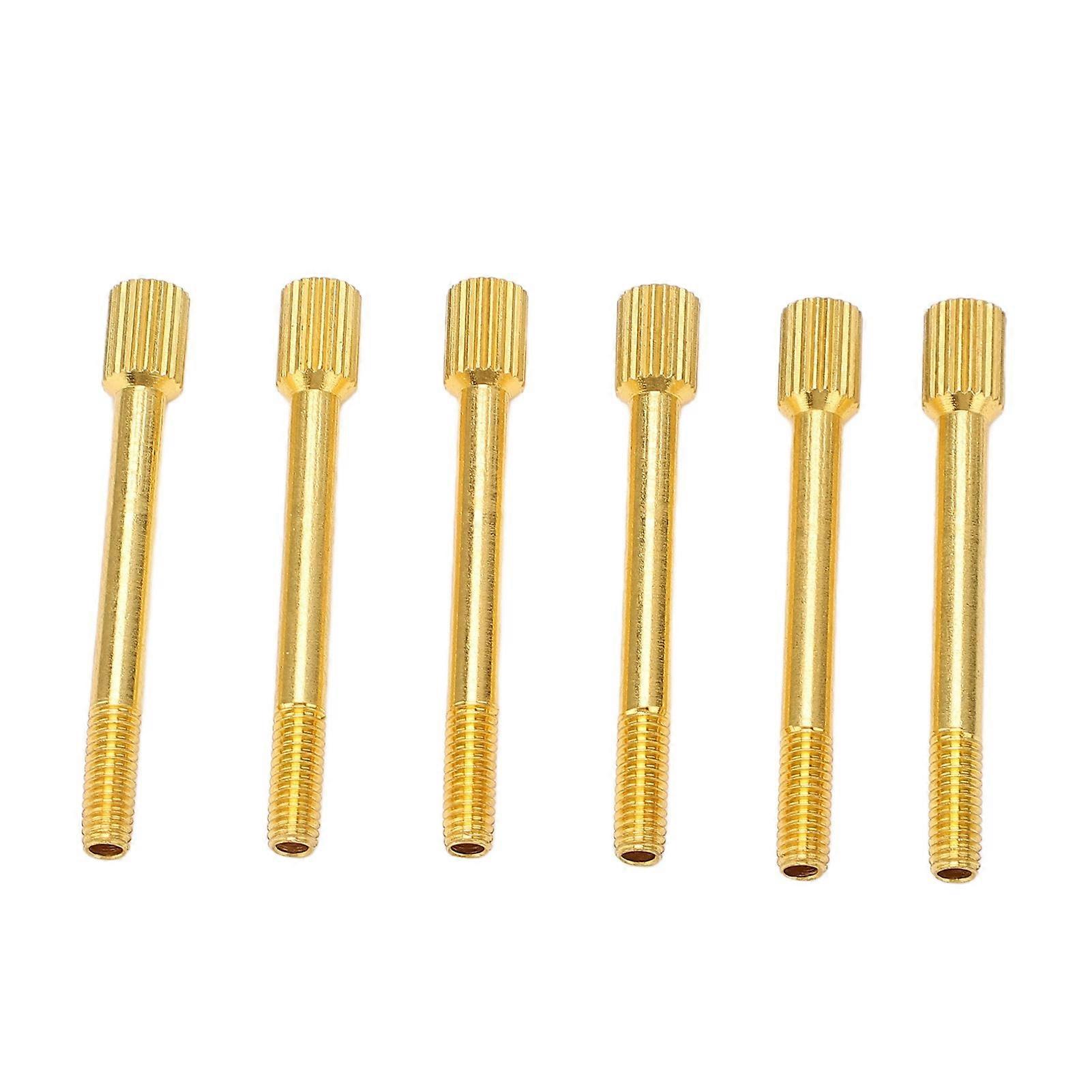 6Pcs Tremolo Bridge Saddle String Lock Screws Electric Guitar Double Locking Through Mounting Intonation System