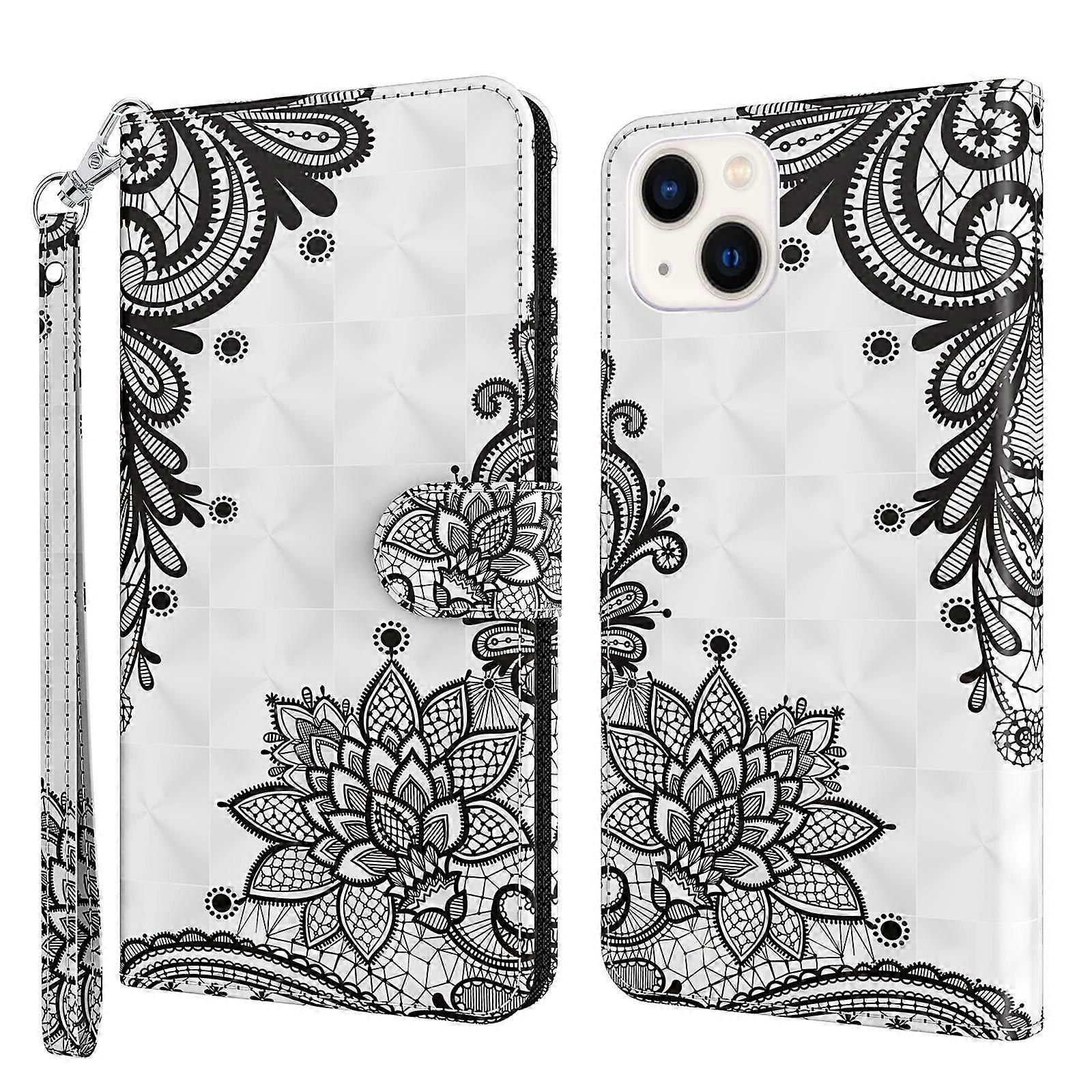 3D Painting Pattern Flip Leather Phone Case For iPhone 14