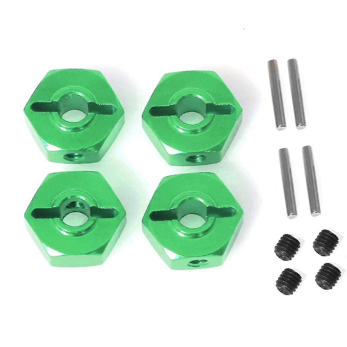 RC-Auto-Upgrade-Adapter, Hexagon 12 mm Kit für 1/18 Mini Brushed RC-Auto-Upgrade-Teile, Grün