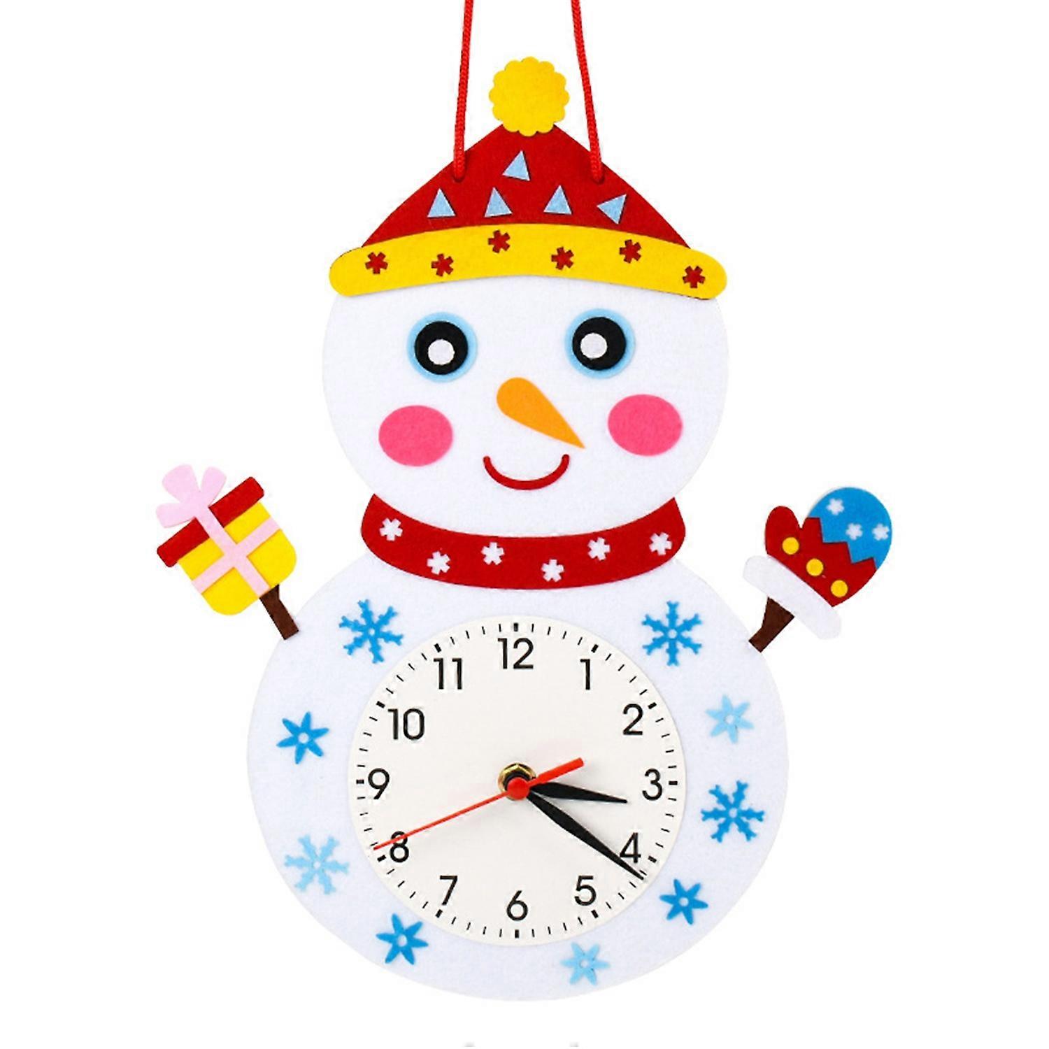 Christmas DIY Clock Adhesive Clear Die Rich Accessories Time Cognition Decorative Logical Thinking