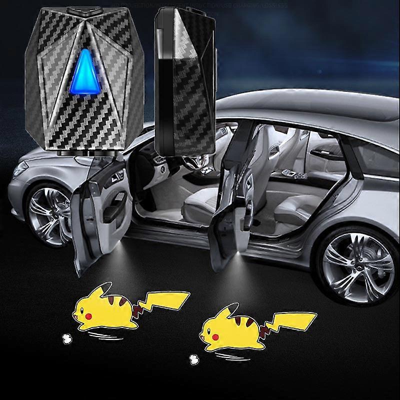 Universal 3D Wireless Car Door Light Laser Logo Ghost Shadow USB Dynamic Projector Auto Decorative Warning Auto Welcome Lamp