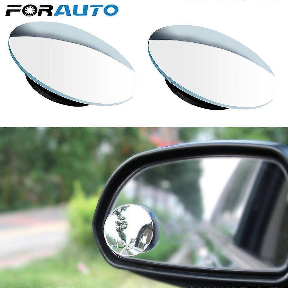 2Pcs 360 Degree Framless Blind Spot Mirror Wide Angle Round Convex Mirror Side Blindspot Rearview Parking Mirror Car Accessories