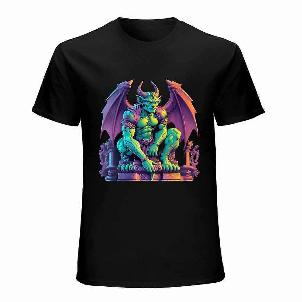 Gargoyle Statue Comics Art T-shirt Tee Steampunk  Devil Short Sleeve