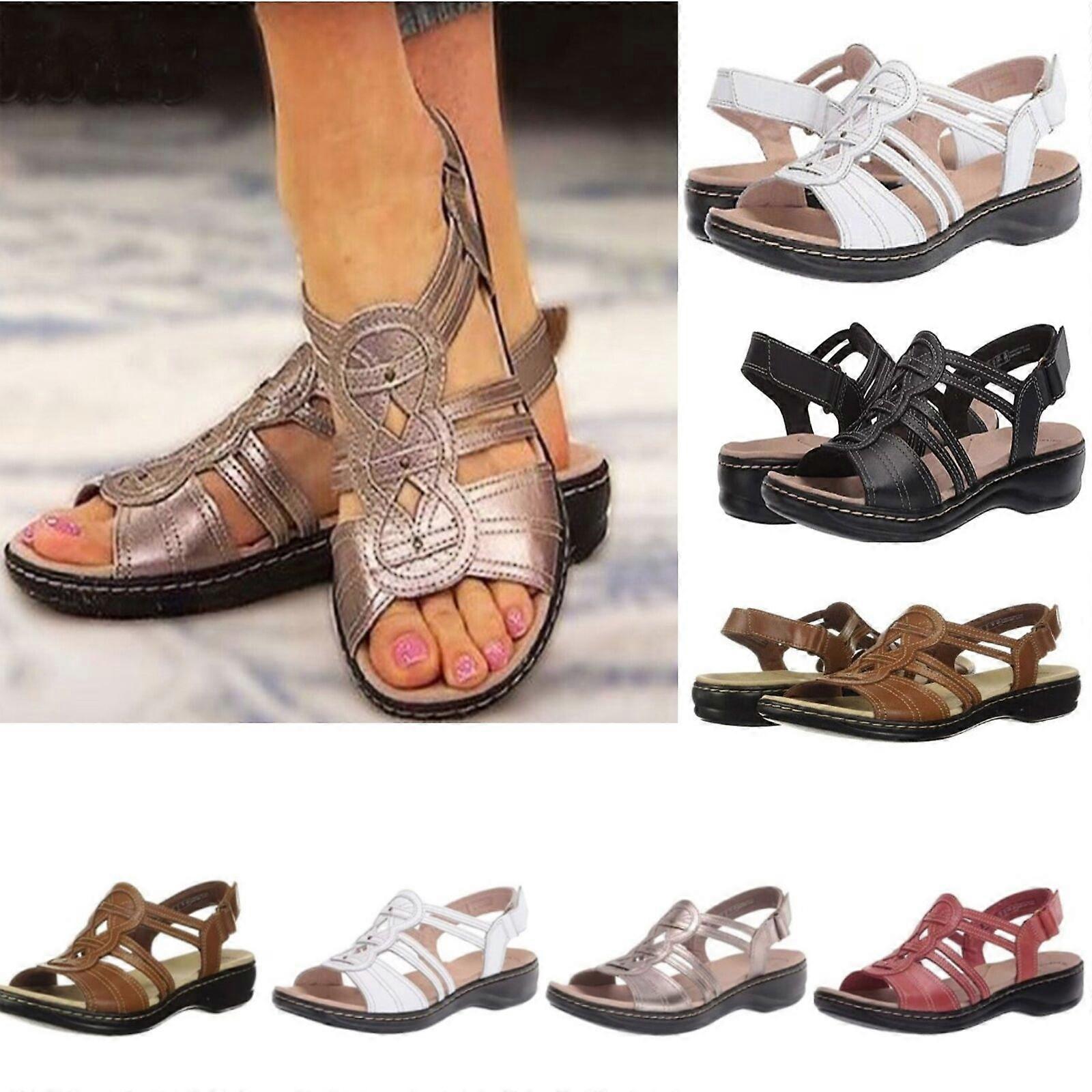 Kvinners Leisa Ruby Flat Sandal, komfortable sko Sandaler OpenToe Ortopedisk Flat