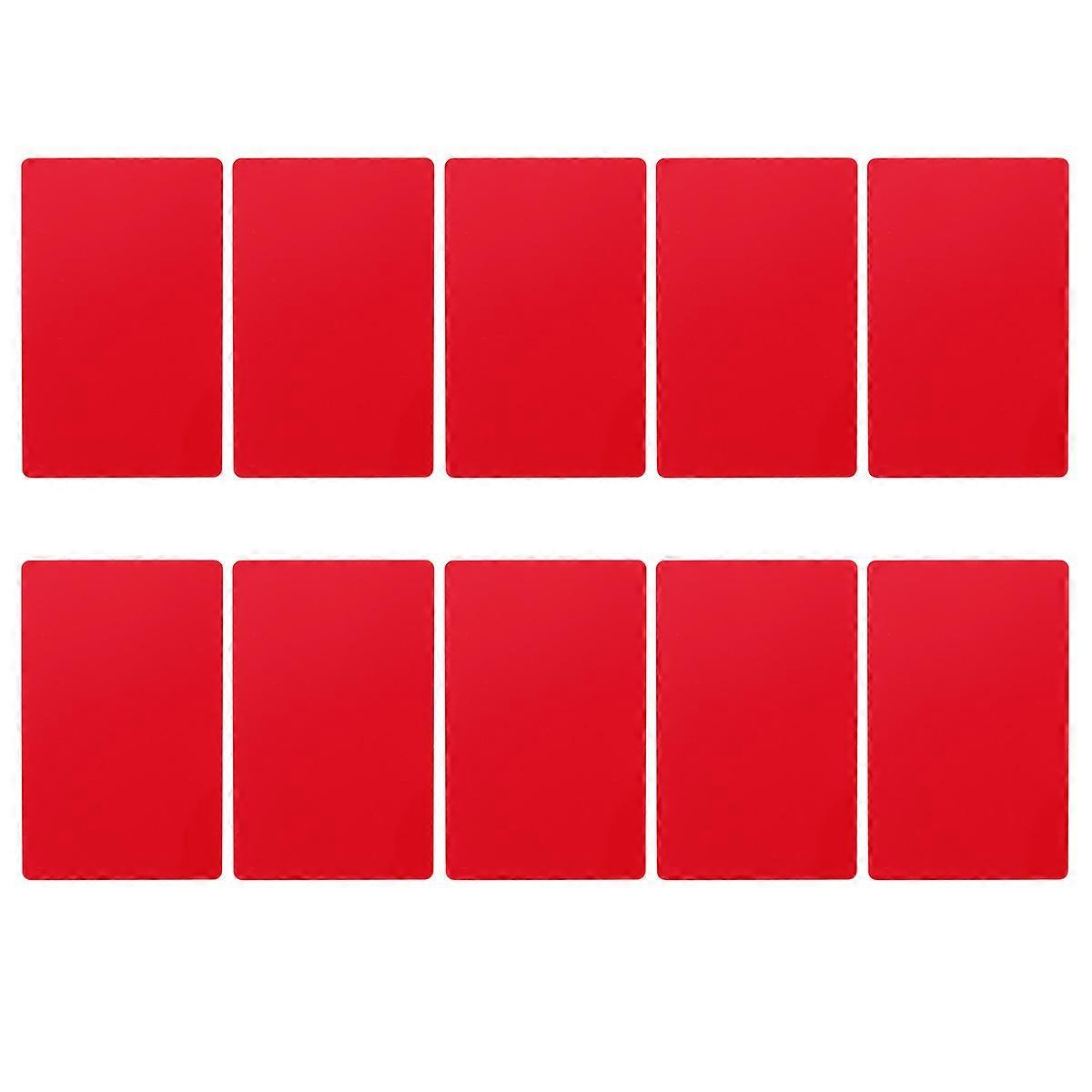 50 Pcs 0.2MM Thin Colored Anodized Aluminum Business Blank Machine Engraver and CNC Engraving Available (Red)