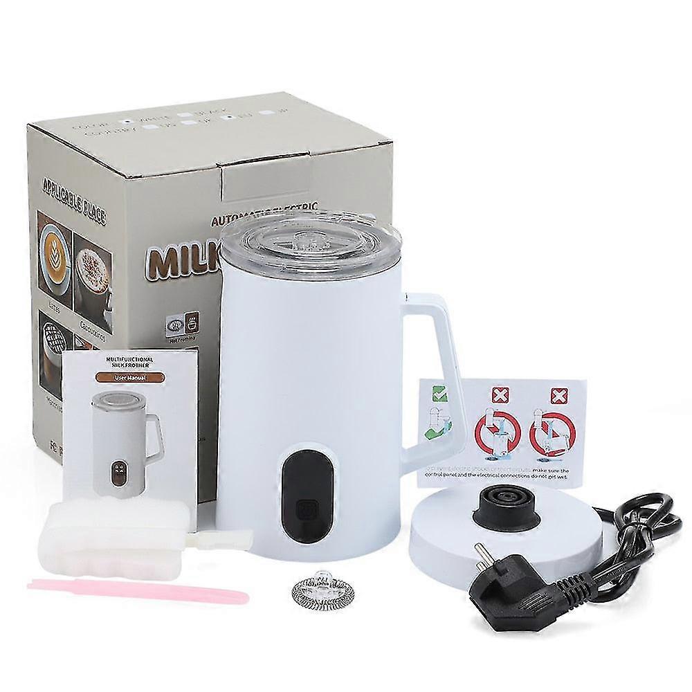 4 In 1 Electric Milk Frother 400W 350Ml Hot And Cold Coffee Foam Maker Automatic Silent Milk Steamer Stainless Steel Milk Warmer