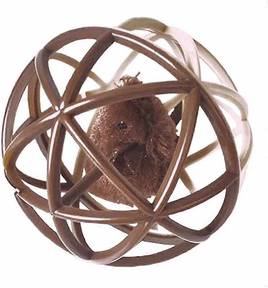Cat Toy BallCat Mouse Ball Cage Cat Mouse Toy Cat Interactive Toy Squeak Mouse Heilwiy Gift