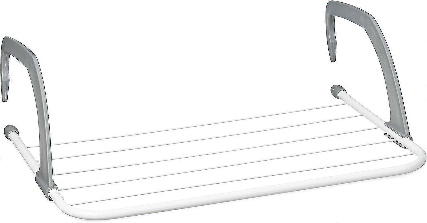 Clothes Drying Rack - Hanging Rack for Radiator and Balcony, Small Size, 3m Large Drying Capacity, White, 50cm Length