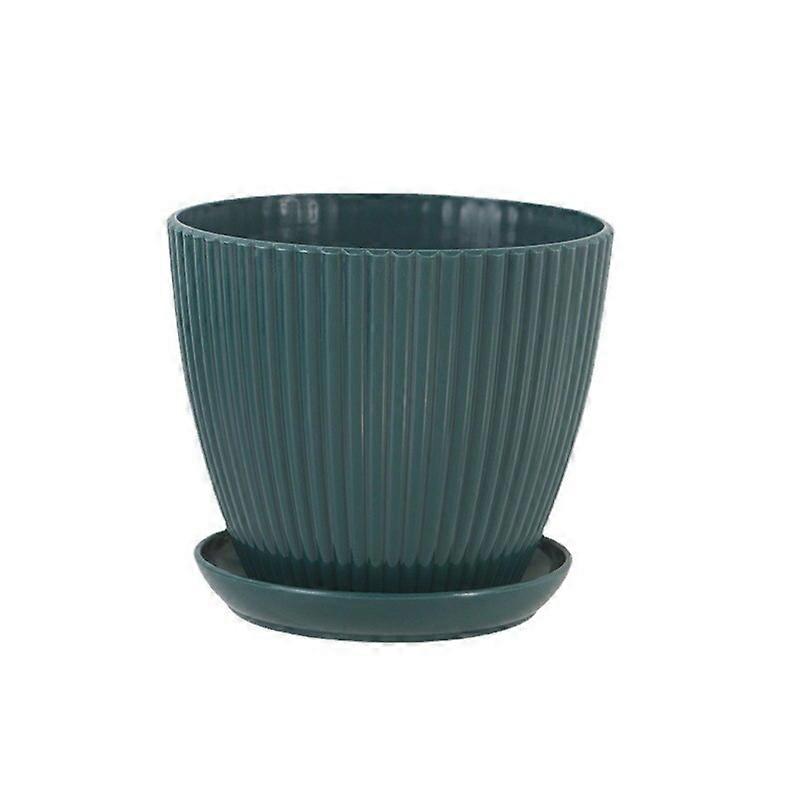Green Home Garden Pots with Tray Planters Flower Plant Pots Multi Color Flower Seedling Nursery Pots with Tray for Outdoor Indoor FU