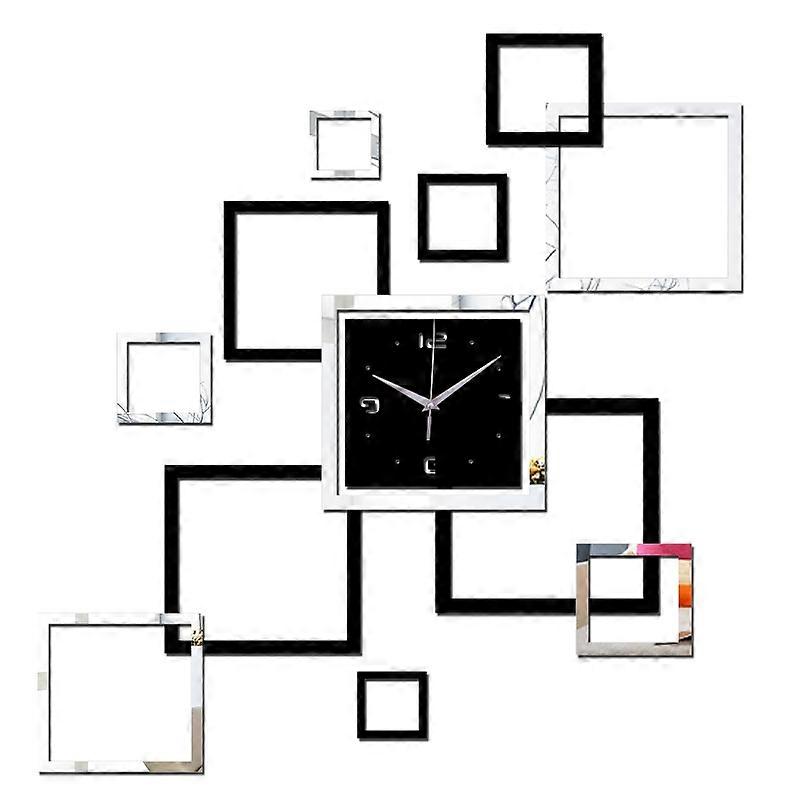 DIY Mirror Wall Stickers Decorative Wall Clock