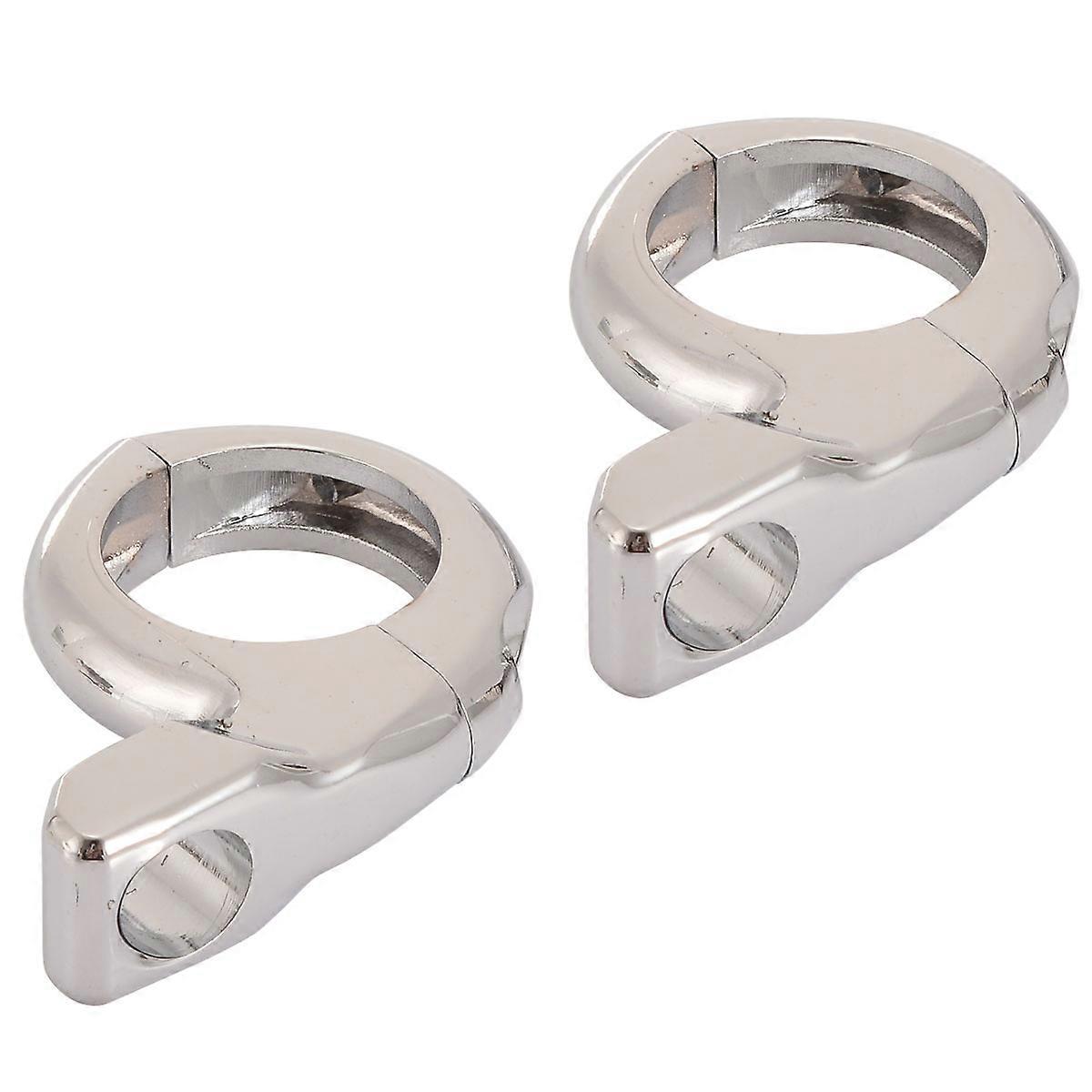 QX New 1 inch 25mm HandleBar Motorcycle Metal Turn Light/Mirror Adapter Clamp Mount Silver for Honda Yamaha Suzuki Kawasaki